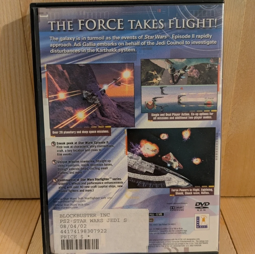 Sony Star Wars: Jedi Starfighter Game Used